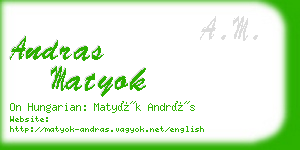 andras matyok business card